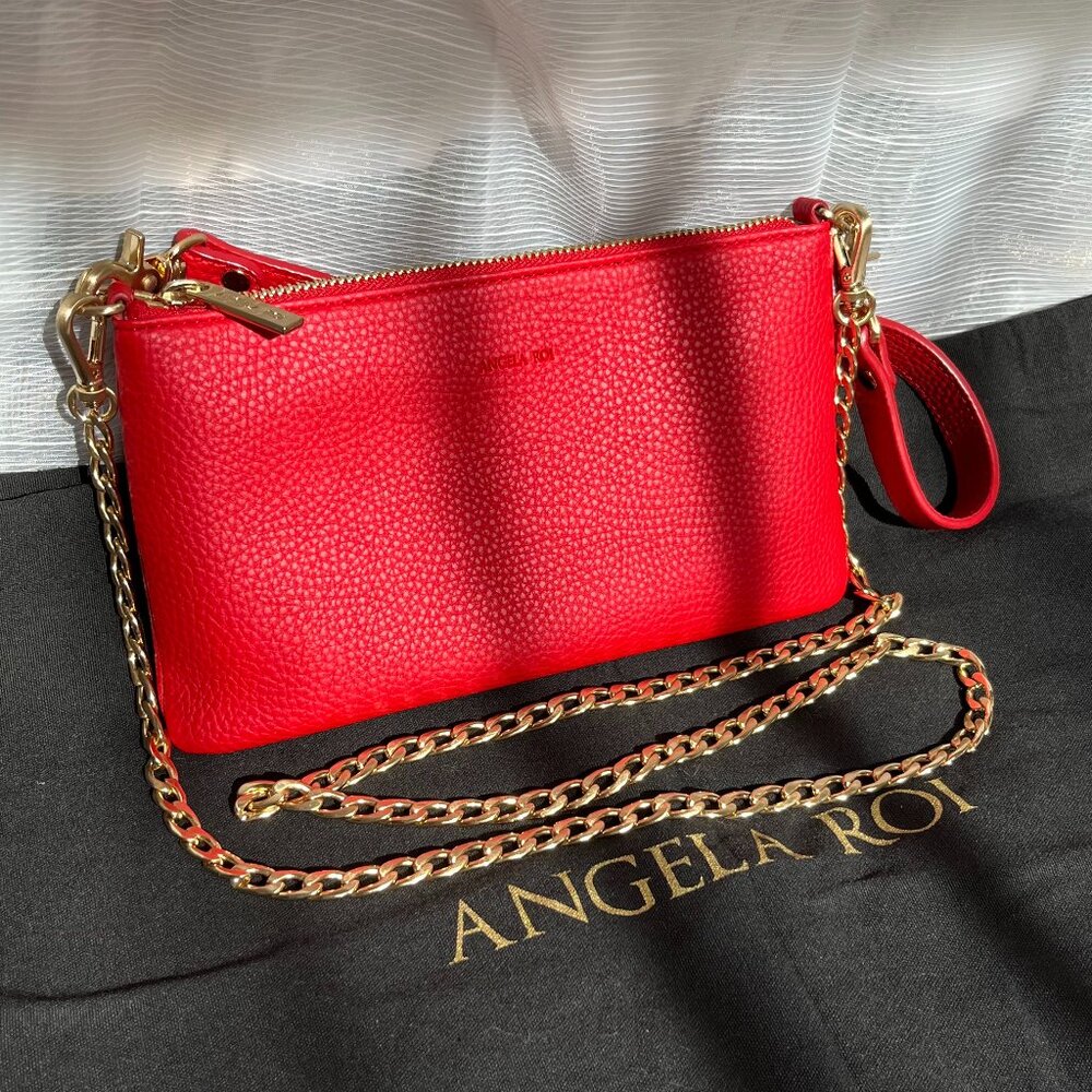Angela Roi Zuri Red Gold Multifunction Vegan Leather Pouch